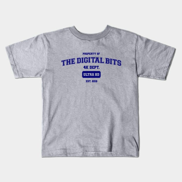 The Digital Bits 4K Athletics - Blue on Light Kids T-Shirt by TheDigitalBits